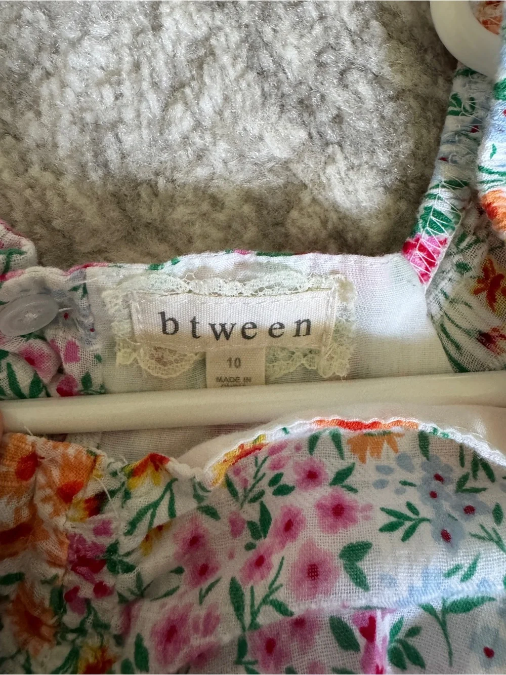 Beautiful BTween Floral Shirt Puff Sleeves
